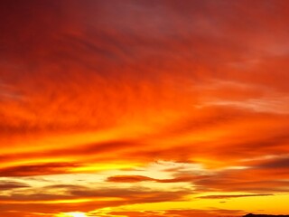 Fototapeta premium road street sunrise morning colors travel by the car colorfull sky background trikala greece