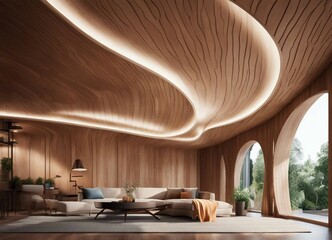 Decora&ccedil;&atilde;o de sala Com estilo amadeirado