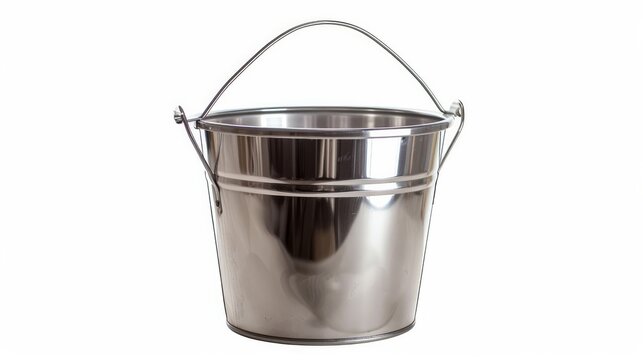 Stainless Steel Bucket - Gallon isolated on white background