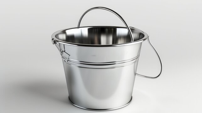 Stainless Steel Bucket - Gallon isolated on white background