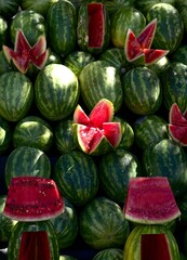 watermelon on a market