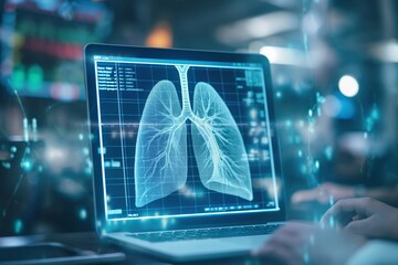 Digital Display of Human Lungs Health Analysis