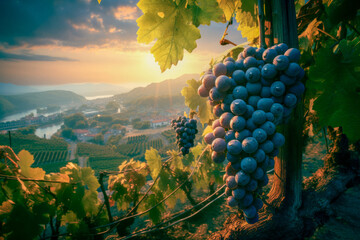 Vineyard at sunrise