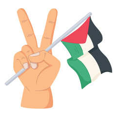 peace finger sign palestine
