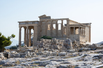 Loggia delle Cariatidi nell'Acropoli di Atene, Grecia - obrazy, fototapety, plakaty