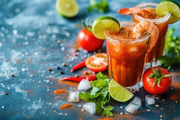 Traditional Mexican cuisine includes the alcoholic drink Michelada along with other tomato juice cocktails like Bloody Mary sangrita and ceviche mary all prese
