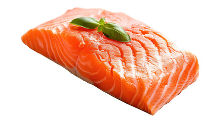 Fresh Raw Salmon Red Fish Steak isolated on a Transparent Background