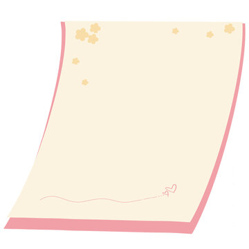 Pink and yellow post it, note paper for Valentine’s day and wedding