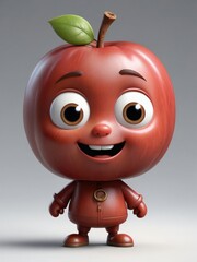 Photo Of A 3D Cartoon Jujube Character Isolated On A White Background