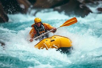 Rafting on the river