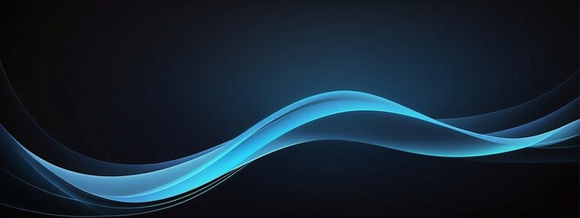 glowing blue curves neon lines