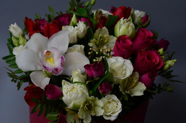 fresh flowers and compositions for Valentine's Day