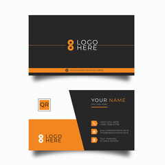 Stylish orange Corporate Identity Card Template