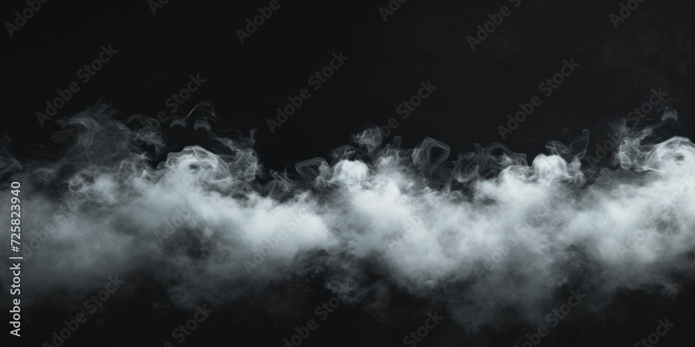 Poster A captivating image featuring smoke emerging from a black background. Perfect for adding a mysterious and dramatic touch to various projects