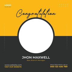 congratulation social media post design