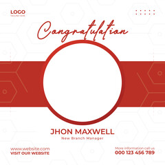 congratulation social media post design or instagram banner design