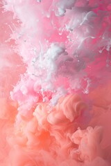 peach, pink and white colors splash paint, ink background