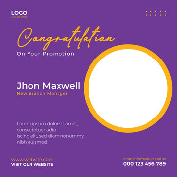 Congratulation Social Media Post Design Or Instagram Banner Design