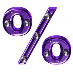 Purple symbol with bolts