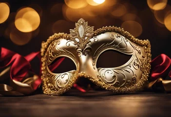 Gardinen Mask carnival venice masquerade venetian party background theater purim costume italy Venice carneva © ArtisticLens