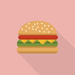 Burger flat vector