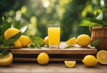 Background lemon podium product fruit platform cosmetic scene display citrus yellow Podium lemon vit