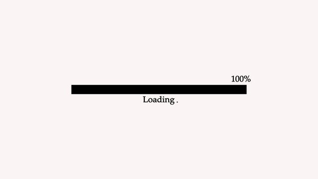 Futuristic progress loading bar 0-100% default