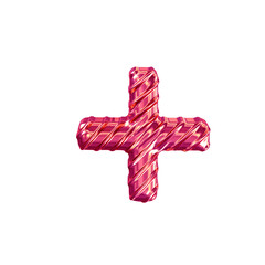 Obraz premium Ribbed pink symbol