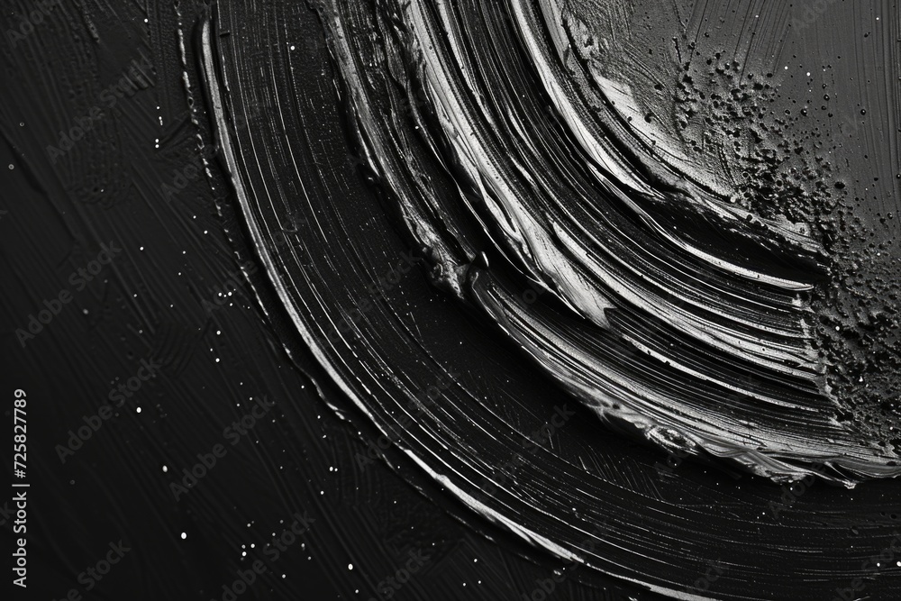 Poster A black and white photo capturing the beauty and power of a wave. Perfect for adding a touch of nature to any design project