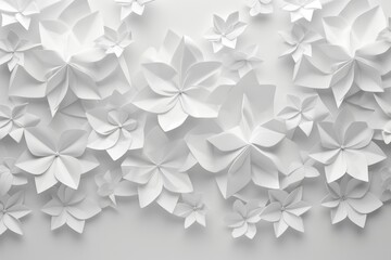 A bunch of paper flowers arranged on a wall. Perfect for adding a touch of color and nature to any space