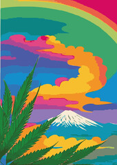 Text Background Set: Rainbow Landscape, Dragon, Dinosaur, Festival, Frame, Legalize, Chinese,...