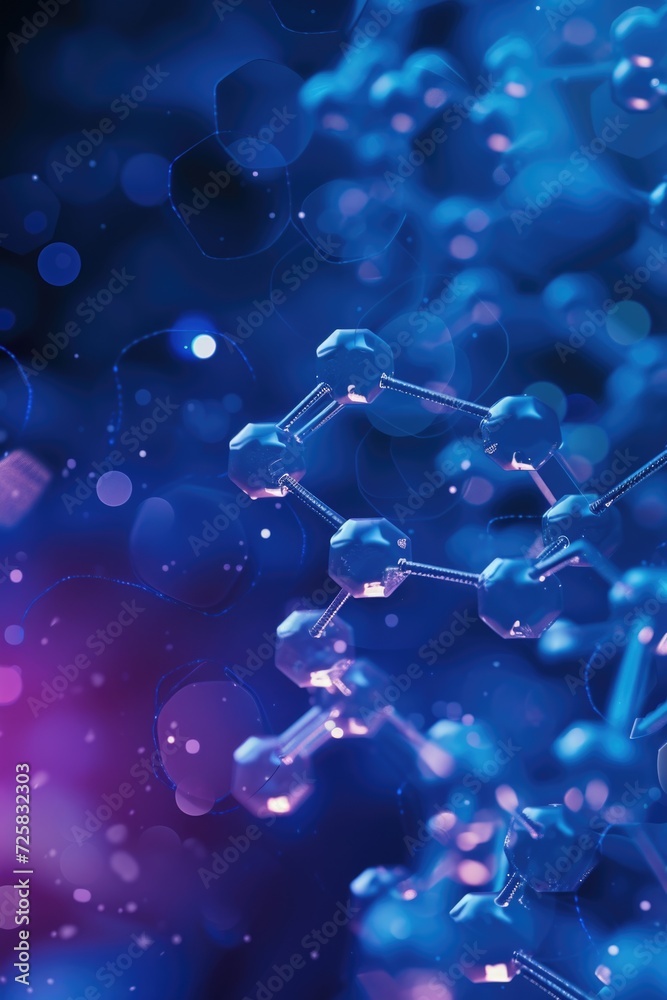 Poster A vibrant close-up of a bunch of blue and pink bubbles. This image can be used to add a pop of color and playfulness to various design projects
