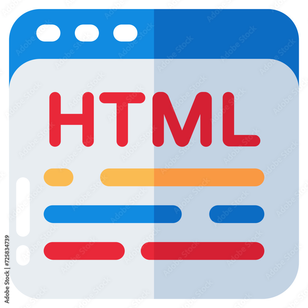 Wall mural unique design icon of html coding