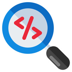 Unique design icon of web coding