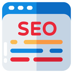 Fototapeta premium Conceptual flat design icon of se website 