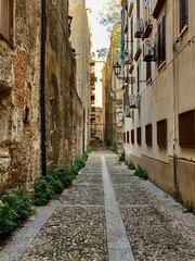 Streetscape in Old Town  Palermo, Italy