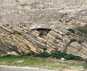 Ancient Rough Stone Wall Surrounding Arles 