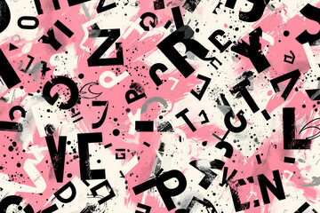 Letters alphabet colorful abstract background