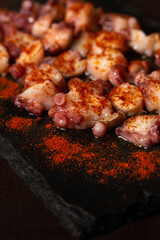Galician Octopus appetizer, Braga, Portugal.