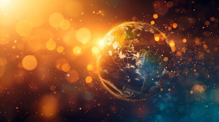 Sustainable Innovations: Illuminated Globe