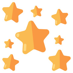 A creative download icon of glowing stars 