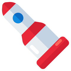 Conceptual flat design icon of rocket 