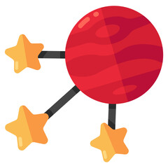 Modern design icon of sputnik 