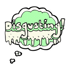 thought bubble cartoon disgusting symbol