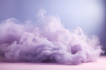 Mockup. Product display. Waves of neon blue and purple smoke abstract background. Studio shot of purple smoke . Сopy space for a product