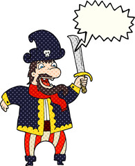 comic book speech bubble cartoon laughing pirate captain
