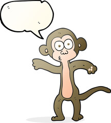 speech bubble cartoon monkey