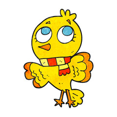 cute textured cartoon bird