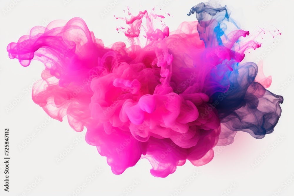 Poster A close-up view of a pink and blue substance. Versatile image for various creative projects