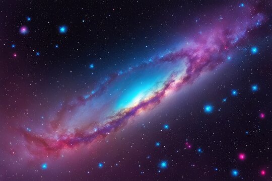 Marvelous and enchanting universe scene